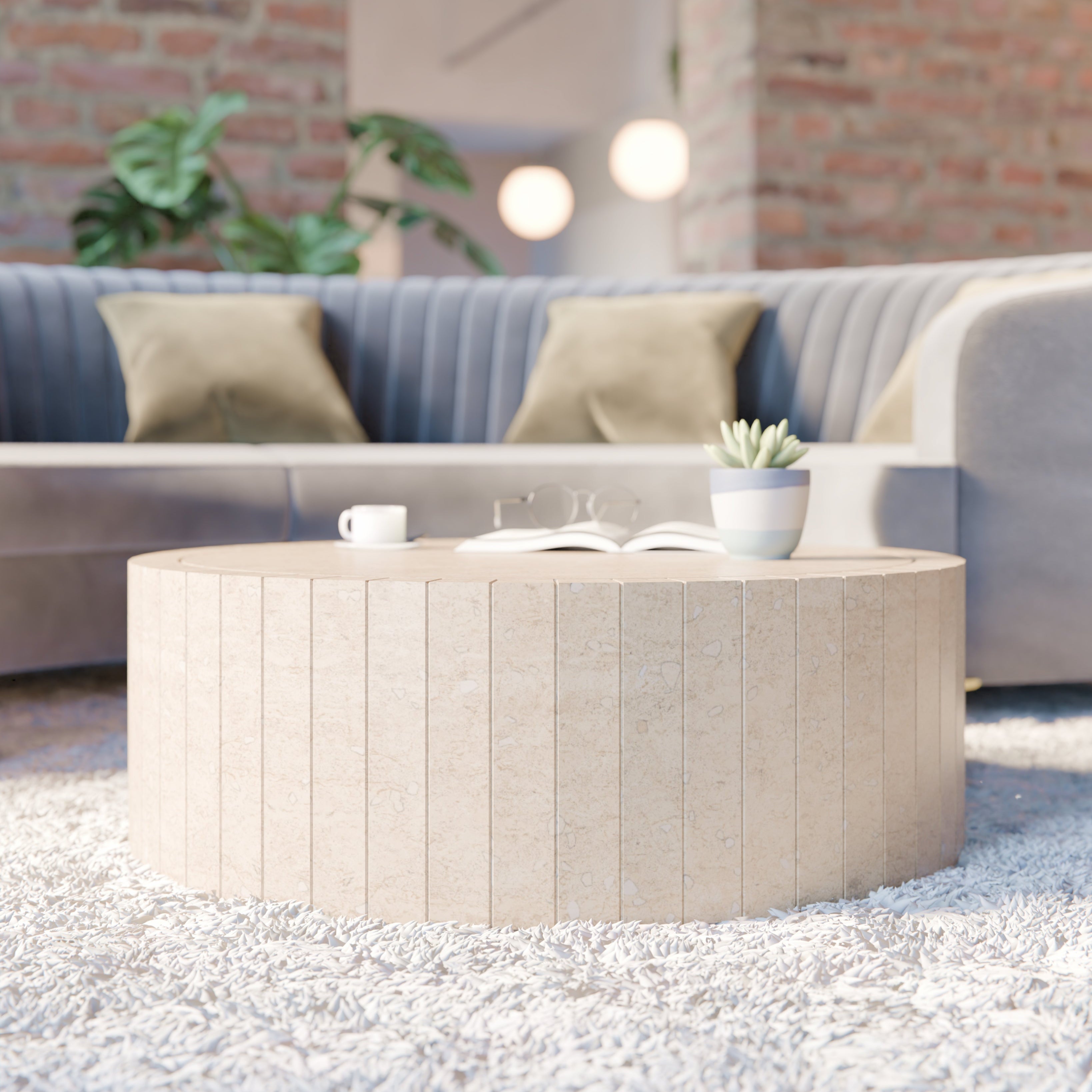 Small Spaces, Solid Stone: Side and Coffee Tables for Flats