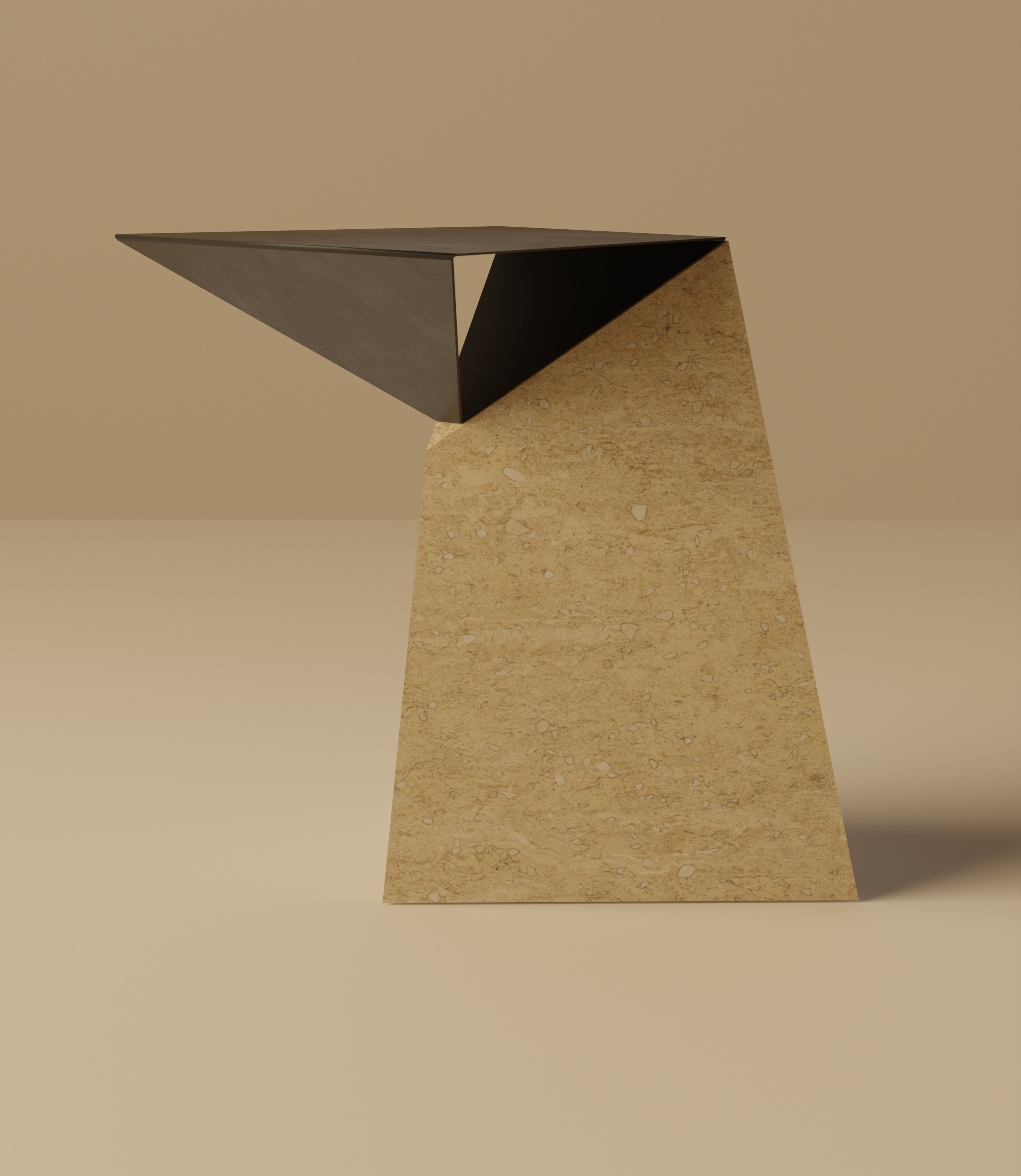 Travertine Side Tables