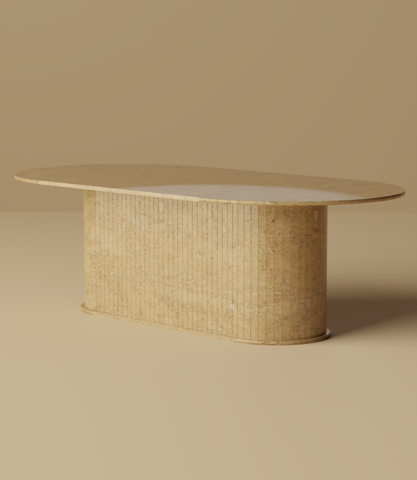 Lorenzo Travertine Dining Table