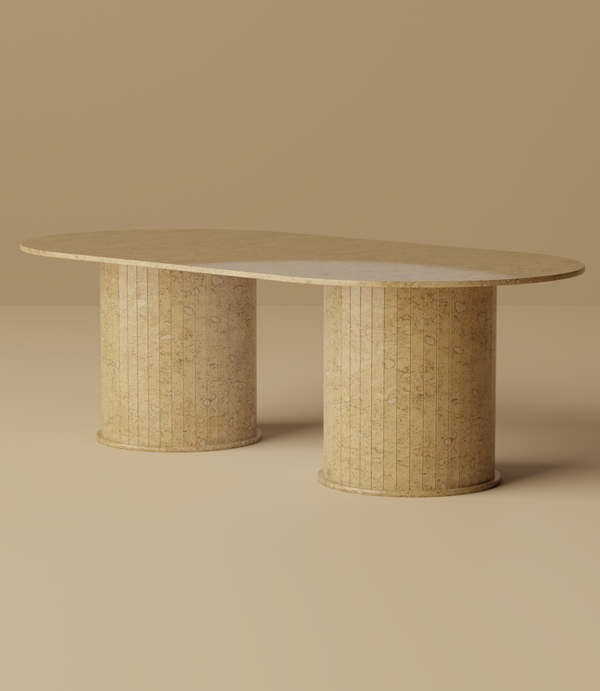 Vomero Travertine Dining Table